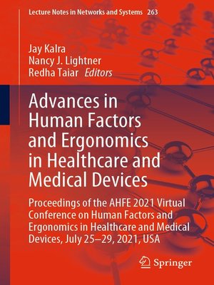 cover image of Advances in Human Factors and Ergonomics in Healthcare and Medical Devices